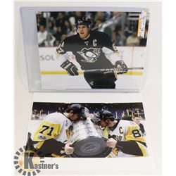 LOT OF 2 SIDNEY CROSBY PICTURES.