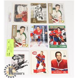 JEAN BELIVEAU 9 CARD LOT (CANADIENS, ACES)