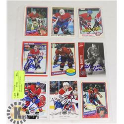 9 AUTOGRAPHED MONTREAL CANADIENS CARD