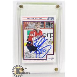 BRAYDEN HOLTBY WASHINGTON CAPITALS SIGNED CARD