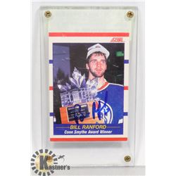 BILL RANFORD EDMONTON OILERS AUTOGRAPHED CARD
