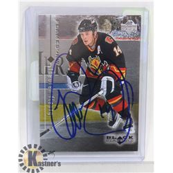 THEOREN FLEURY AUTOGRAPHED CALGARY FLAMES CARD