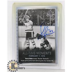 DARRYL SITTLER SIGNED TORONTO MAPLE LEAFS CARD