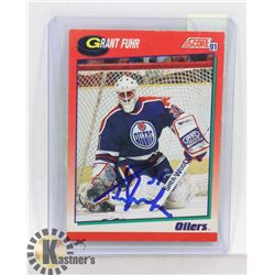 GRANT FUHR AUTOGRAPHED EDMONTON OILERS CARD