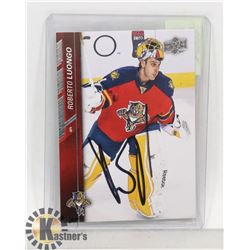 ROBERTO LUONGO FLORIDA PANTHERS AUTOGRAPHED CARD