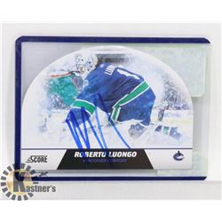 ROBERTO LUONGO VANCOUVER CANUCKS AUTOGRAPHED CARD