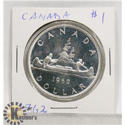CANADA ONE DOLLAR COIN MINT 1962.
