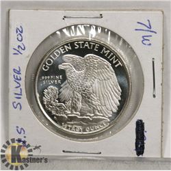 US SILVER, 1/2OZ - GOLDEN STATE MINT