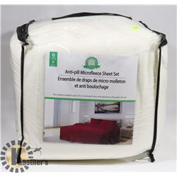 ANTI-PILL MICROFLEECE SHEET SET SIZE QUEEN