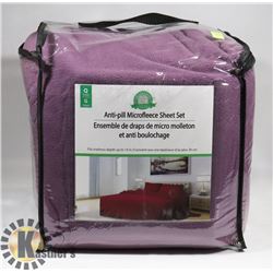 ANTI-PILL MICROFLEECE SHEET SET SIZE QUEEN
