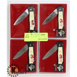 LOT OF 4 ADULT CHRISTMAS POCKET KNIVES