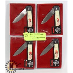 LOT OF 4 ADULT CHRISTMAS POCKET KNIVES