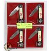 Image 1 : LOT OF 4 ADULT CHRISTMAS POCKET KNIVES