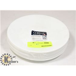 LOT OF 10 CORELLE WINTER FROST WHITE 6.75" PLATES