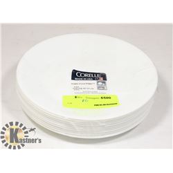 LOT OF 10 CORELLE WINTER FROST WHITE 6.75" PLATES
