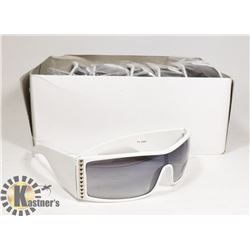 BOX OF WHITE QUALITY DESIGNER SUNGLASSES