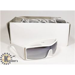 BOX OF WHITE QUALITY DESIGNER SUNGLASSES