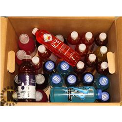 BOX OF ASSORTED DRINKS INCLUDING MONSTER HYDRO