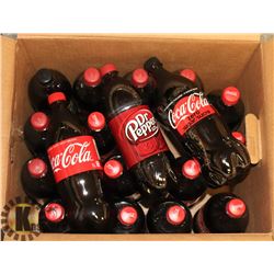 BOX OF ASSORTED 1L POP BOTTLES