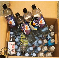 BOX OF ASSORTED SPECIALTY WATER INCLUDING