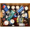 Image 1 : BOX OF ASSORTED POP INCLUDING PEPSI CANS,