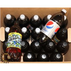 BOX OF 1L BOTTLES OF DIET PEPSI, AND ICE TEA