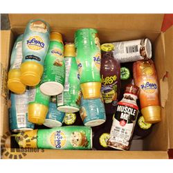 BOX OF CALYPSO JUICE, AND MORE