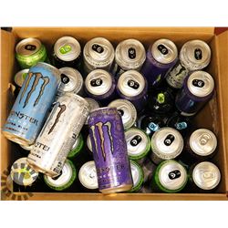 BOX OF ASSORTED FLAVOUR MONSTER ENERGY DRINKS