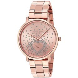 NEW MICHAEL KORS ROSE GOLD TONE CRYSTAL DIAL WATCH