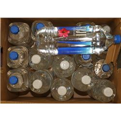 BOX OF FIJI & ESKA BOTTLED WATER