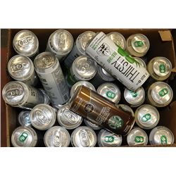 BOX OF VARIOUS CANNED DRINKS, STARBUCKS DOUBLE