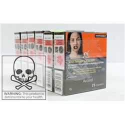 6 PACKS WITH 25 SMOKES ACCORD RS