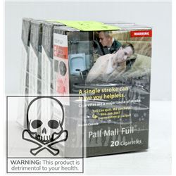 4 PACKS WITH 20 SMOKES PALL MALL FULL RS