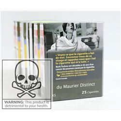 8 PACKS WITH 25 SMOKES DU MAURIER DISTINCT KS