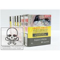 8 PACKS WITH 25 SMOKES EXPORT A RICH RS