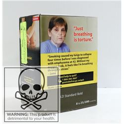 CARTON W/200 CIGARETTES 8X 25 LD STANDARD BOLD