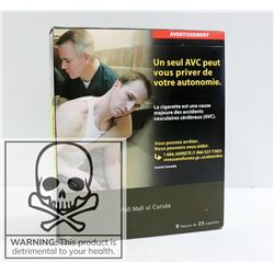 CARTON W/200 CIGARETTES 8X25 PALL MALL BOLD KS