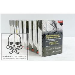 10PACKS W/200 CIGARETTES 10X20 EXPORT A SMOOTH RS
