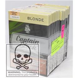 10 PACKS WITH 8 CAPTAIN BLACK BLOND TIPPED CIGARS