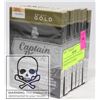 Image 1 : 8 PACKS WITH 8 CAPTAIN BLACK BRIGHT GOLD CIGARS