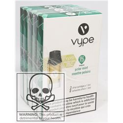 5 PACKS OF VYPE EPOD CARTRIDGES (2) 3% STRENGTH