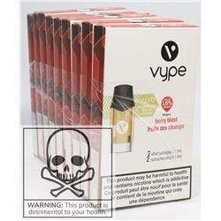 9 PACKS OF VYPE EPOD CARTRIDGES(2) 1.6%STRENGTH