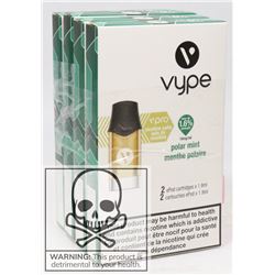 4 PACKS OF VYPE EPOD CARTRIDGES(2) 1.6%STRENGTH