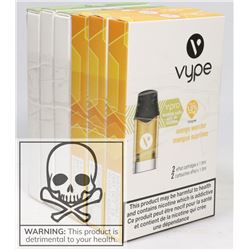 6 PACKS OF VYPE EPOD CARTRIDGES(2) 1.6% STRENGTH