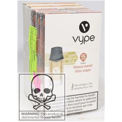 5 PACKS OF VYPE EPOD CARTRIDGES(2) 5%/1.6 STRENGTH
