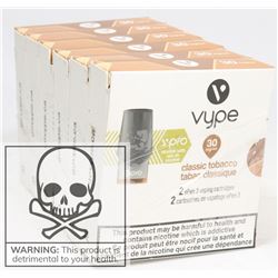 6 PACKS OF VYPE EPEN 3 VAPING CARTRIDGES(2) 30MG