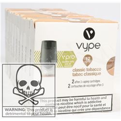 9 PACKS OF VYPE EPEN 3 VAPING CARTRIDGES(2) 12MG