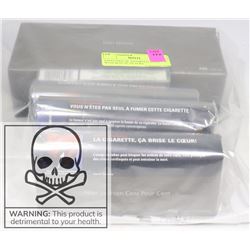 4 POUCHES OF ASSORTED TOBACCO WITH BOX OF FILTERS