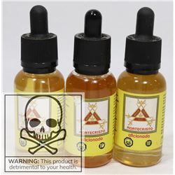 3 BOTTLES OF MONTECRISTO ADICIONADO 30ML VAPE