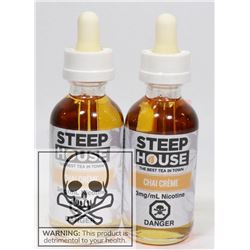 2 BOTTLES OF STEEP HOUSE CHAI CREME 3MG NICOTINE